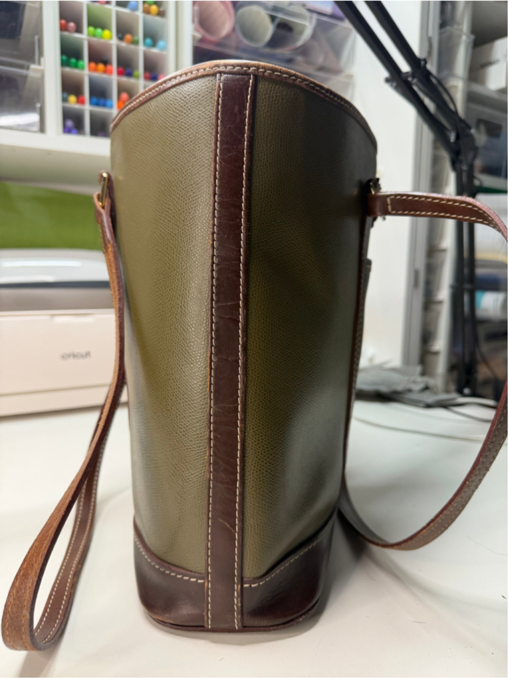 Women's Dooney & Bourke Handbag One Size Olive and Brown - Picture 8 of 13